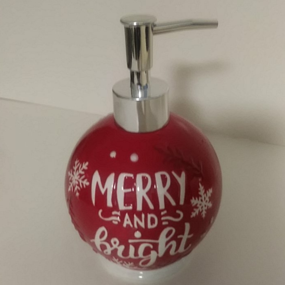 Snowflake Merry & Bright Soap Dispenser